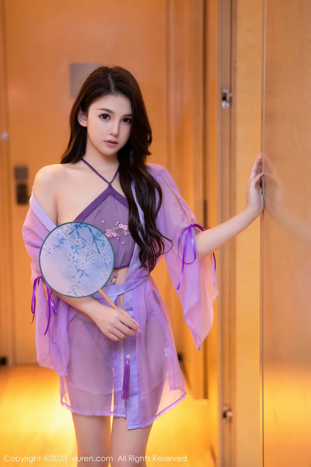 XiuRen 秀人 No.6077 美羊羊 紫色古装服饰性感写真 - 4